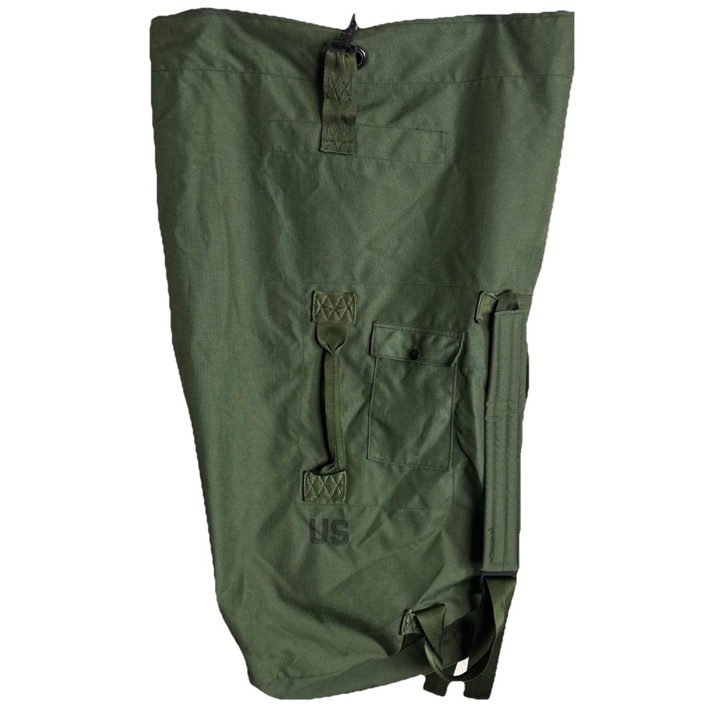 Military Duffle Bag Nylon Sea Bag Carry Straps Army 35x23 Green